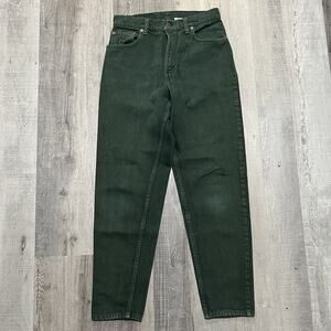 VTG Levis 550 Dark Forest Green Womens Relaxed Fit Tapered USA Denim Jeans 9 SHT